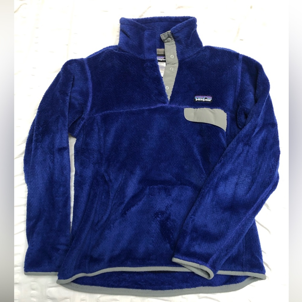 Patagonia ReTool snap-T Blue-Indigo Fleece Pullover Jacket Women's Small